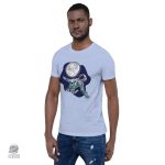 T-shirt créatif alliant espace et design lunaire