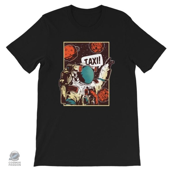 T-Shirt espace avec motif astronaute et taxi