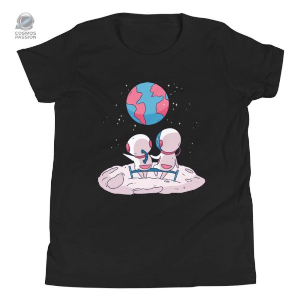 t-shirt-enfant-astronaute-sur-la-lune-1 T-shirt enfant astronaute sur la lune, motif spatial amusant