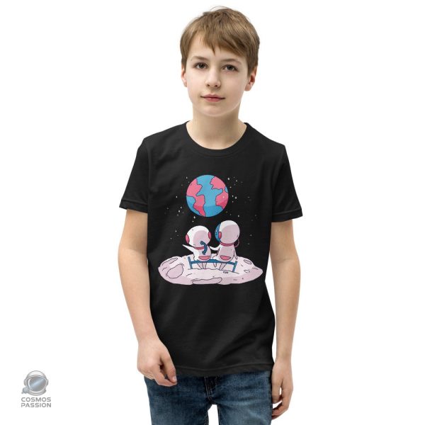 Vêtements enfants astronomie, t-shirt avec thème spatial lunaire