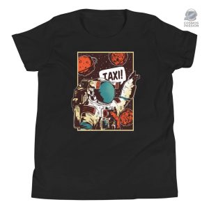 T-shirt enfant Astronaute Taxi sur fond spatial