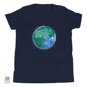 T-shirt espace pour enfants, thème astronomie