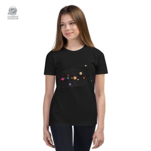 T-shirt spatial pour enfants, thème astronomie et cosmos