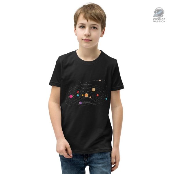 T-shirt éducatif sur l'espace, design Système Solaire pour jeunes