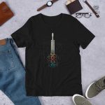 T-shirt design fusée pour les amateurs d'aventure cosmique