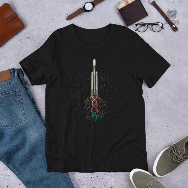 T-shirt design fusée pour les amateurs d'aventure cosmique