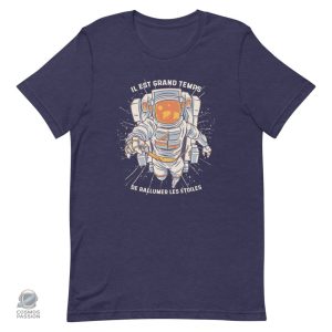 T-shirt céleste avec message inspirant sur les étoiles