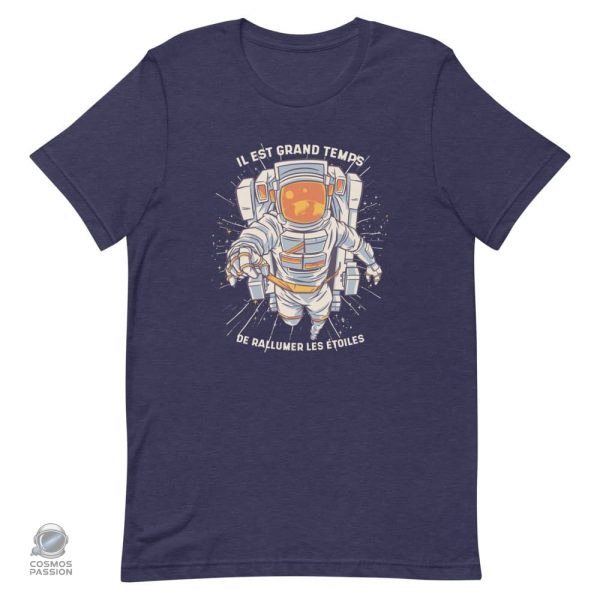 T-shirt céleste avec message inspirant sur les étoiles
