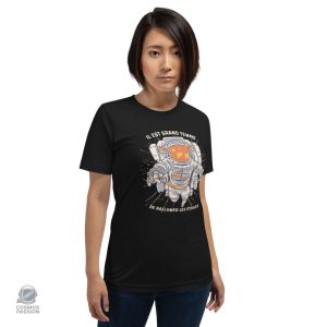 T-shirt noir avec une illustration d'étoiles brillantes