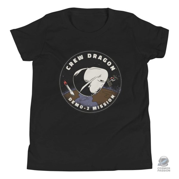 t-shirt-spacex-enfant-crew-dragon-1 T-shirt SpaceX Crew Dragon pour enfants en design astronomie