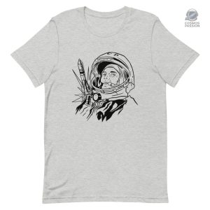 T-shirt design Youri Gagarine, hommage à l'exploration spatiale