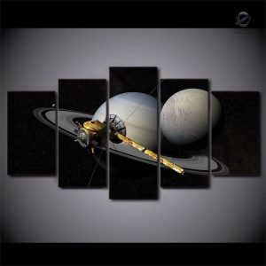 Tableau décoratif sur le thème de l'espace et de la sonde Cassini
