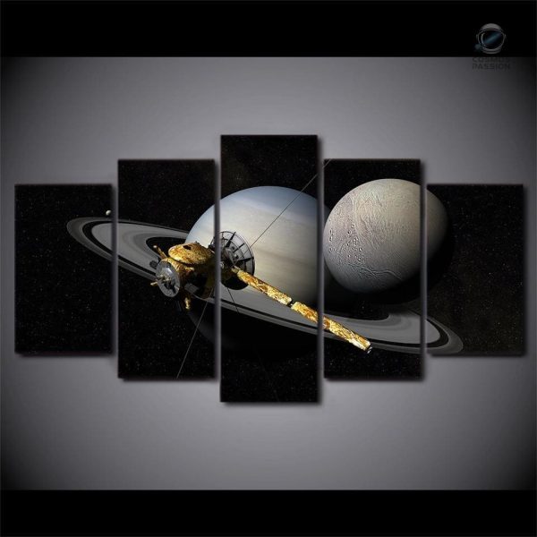 Tableau décoratif sur le thème de l'espace et de la sonde Cassini