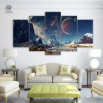 Tableau Lac Spatial, œuvre d'art inspirée par l'univers
