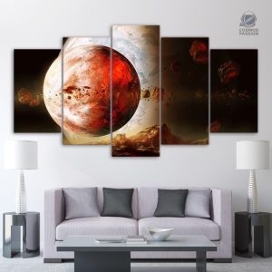 Tableau Naissance de la Lune, décoration murale inspirée de la lune