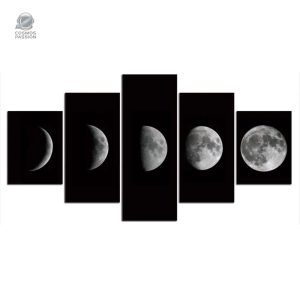 Décoration murale sur le thème des phases de la lune