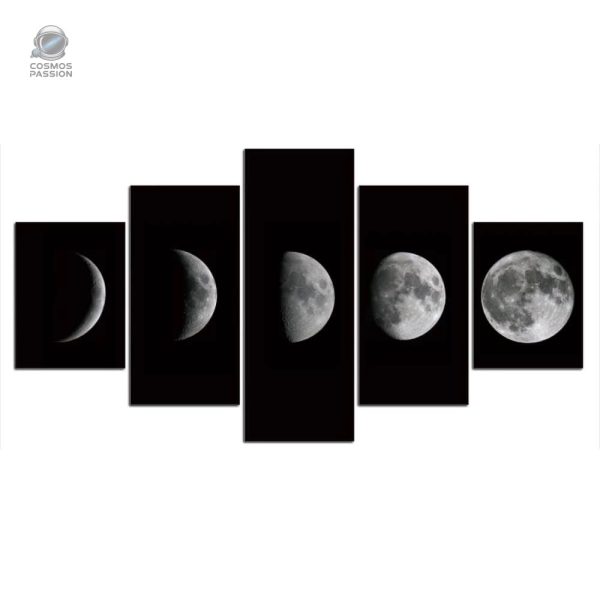 Décoration murale sur le thème des phases de la lune