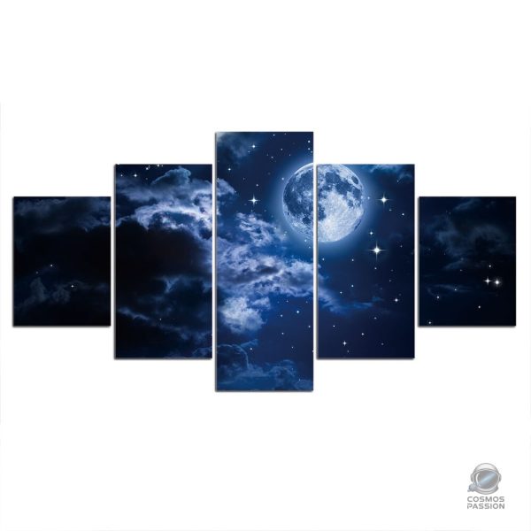 Art mural Pleine Lune, pièce unique pour une ambiance nocturne