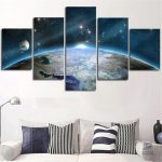 Tableau Terre Vue de l'Espace en décoration murale