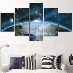 Tableau Terre Vue de l'Espace en décoration murale