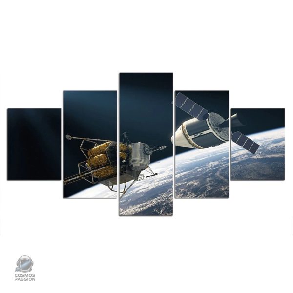 Détail du tableau représentant le vaisseau Orion dans l'espace