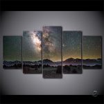 Tableau décoratif sur le thème de la Voie Lactée et des étoiles