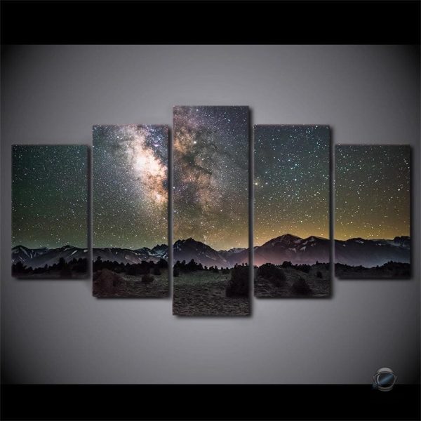 Tableau décoratif sur le thème de la Voie Lactée et des étoiles