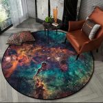 Tapis rond Nébuleuse, design inspiré par l'espace