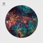 Tapis rond aux motifs cosmiques, décor pour chambre ou salon