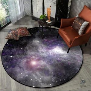 Tapis Espace Profondeurs, design cosmique élégant pour intérieur