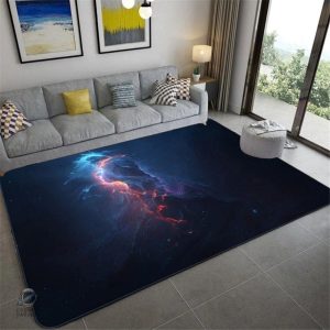 Tapis cosmique aux motifs de nébuleuse colorée