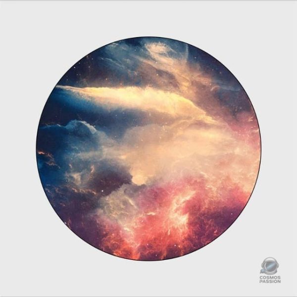 Tapis d'espace aux motifs brumeux, ambiance apaisante et élégante
