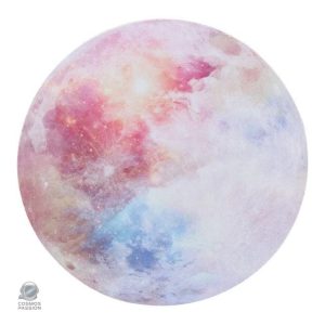 Tapis de souris rose avec motif de lune