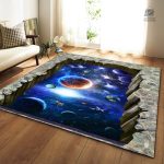 Tapis spatial 3D avec design cosmique pour la décoration intérieure