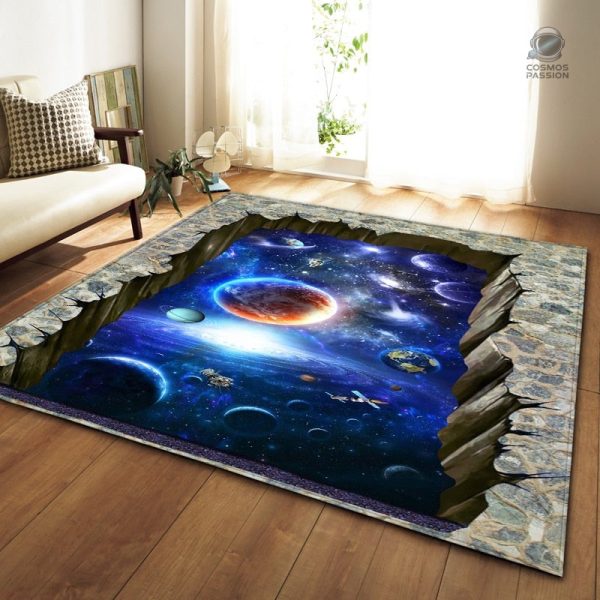 tapis-decor-spatial-3d-1 Tapis spatial 3D avec design cosmique pour la décoration intérieure