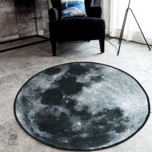 Tapis décoratif représentant la Lune en style moderne