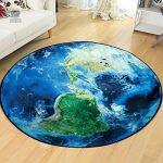 Tapis sur le thème de la planète, ajoutant une touche naturelle à la déco