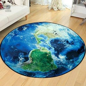 Tapis sur le thème de la planète, ajoutant une touche naturelle à la déco