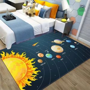 Tapis représentant les planètes du Système Solaire