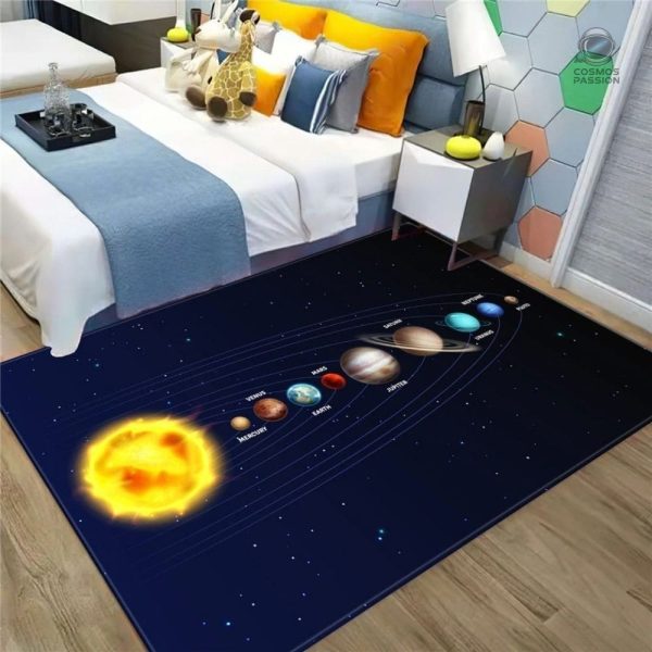 tapis-planetes-en-orbite-1 Tapis représentant des planètes en orbite dans l'espace