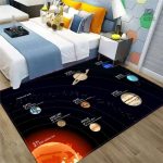 Tapis décoratif Soleil et Planètes pour chambre enfant