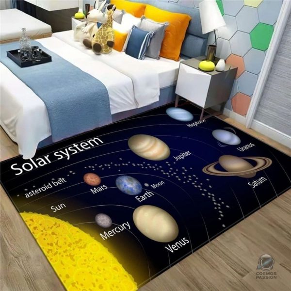 tapis-theme-espace-planete-1 Tapis Espace avec motifs de planètes et d'astres