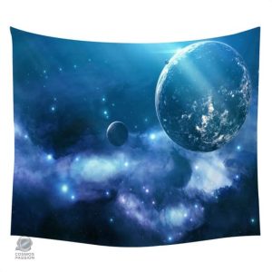 Tapisserie Exoplanète inspirée de l'astronomie moderne