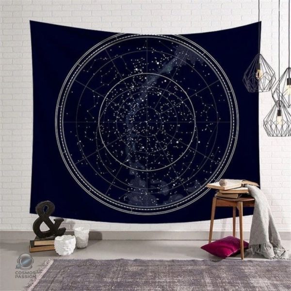 tenture-murale-carte-du-ciel-1 Tapisserie Carte du Ciel pour une décoration astrale inspirante