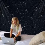 Art mural astral en tissu avec design de constellations célestes