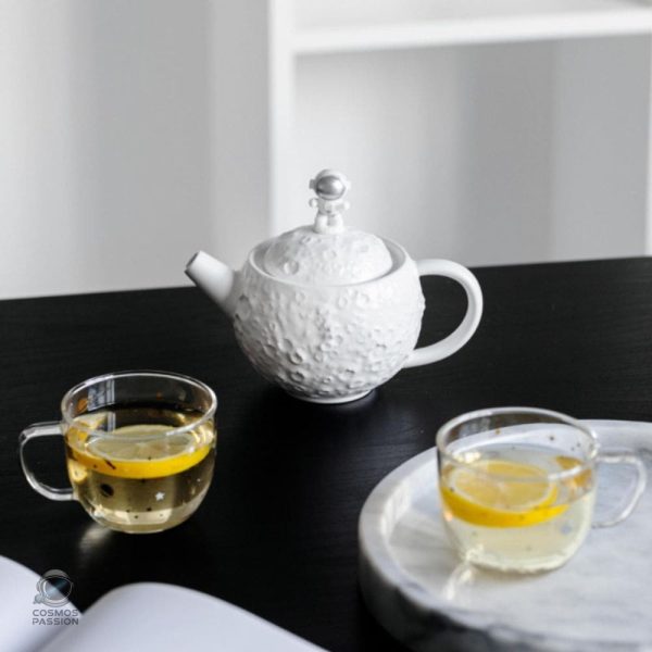 Théière design inspirée de la lune, parfait pour les soirées cosmiques