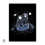 Poster Astronautes en Canot pour une décoration originale