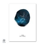 Poster céleste des signes du zodiaque