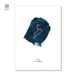 Poster d'art des constellations célestes