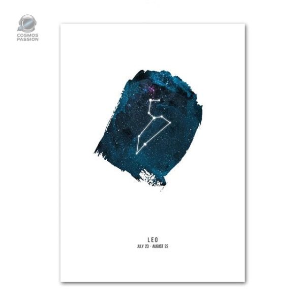 Poster d'art des constellations célestes
